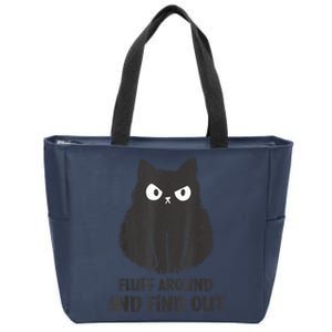 Funny Cat Shirt Fluff Around and Find Out wo  Zip Tote Bag