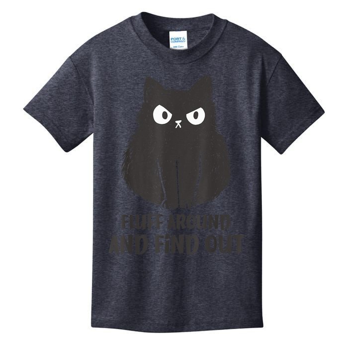 Funny Cat Shirt Fluff Around and Find Out wo  Kids T-Shirt