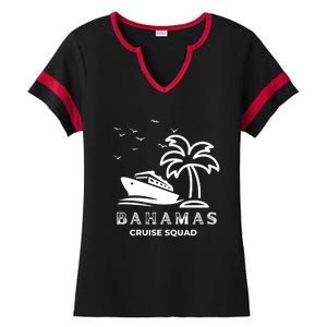 Family Cruise Squad Bahamas 2024 Summer Matching Vacation Ladies Halftime Notch Neck Tee