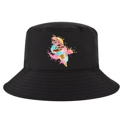 Fun Colorful Summer Time Chocolate Ice Cream Cool Comfort Performance Bucket Hat