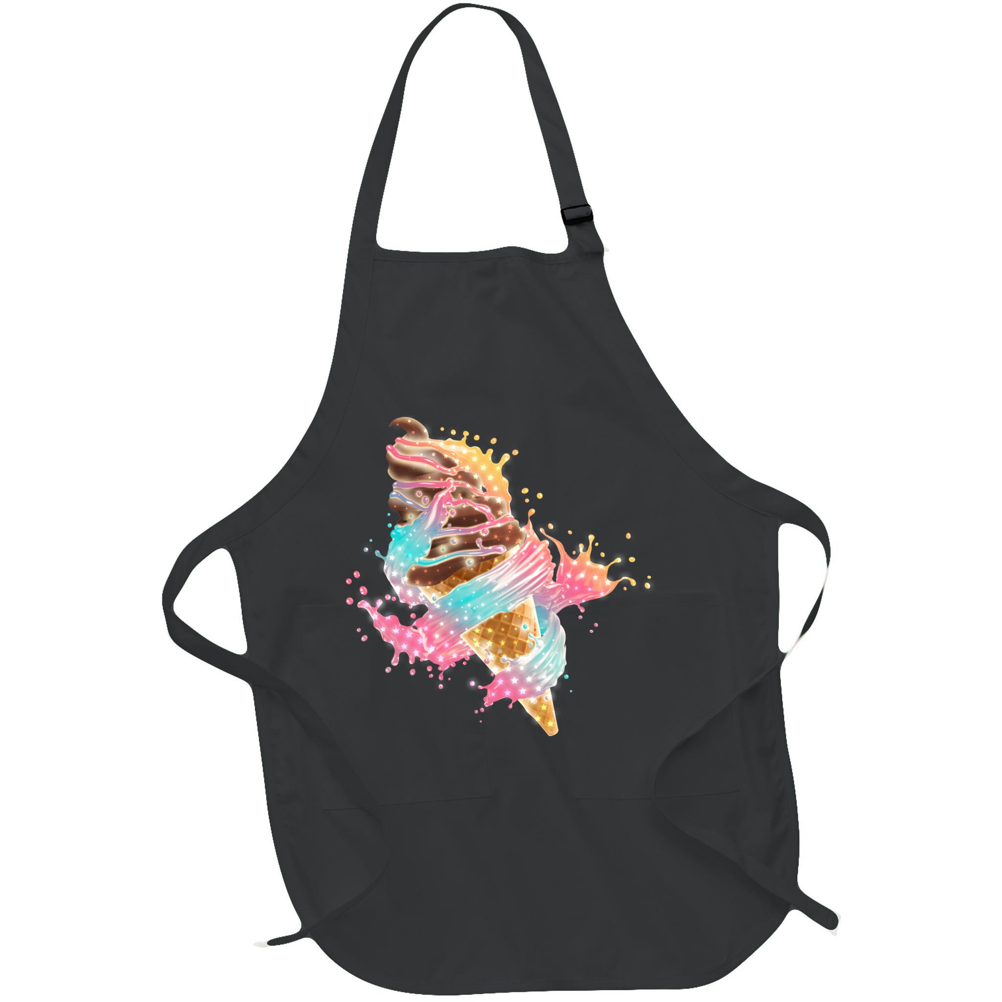Fun Colorful Summer Time Chocolate Ice Cream Apron