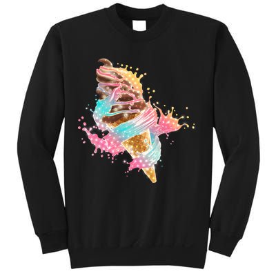 Fun Colorful Summer Time Chocolate Ice Cream Sweatshirt