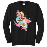 Fun Colorful Summer Time Chocolate Ice Cream Sweatshirt