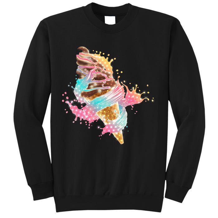 Fun Colorful Summer Time Chocolate Ice Cream Sweatshirt