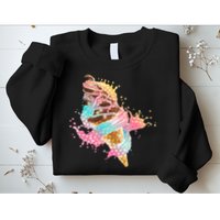 Fun Colorful Summer Time Chocolate Ice Cream Sweatshirt