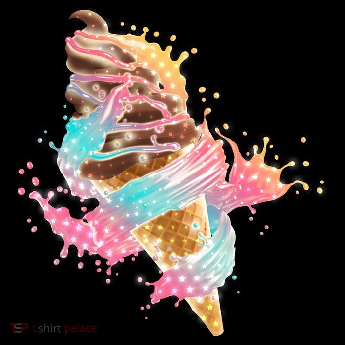 Fun Colorful Summer Time Chocolate Ice Cream Button