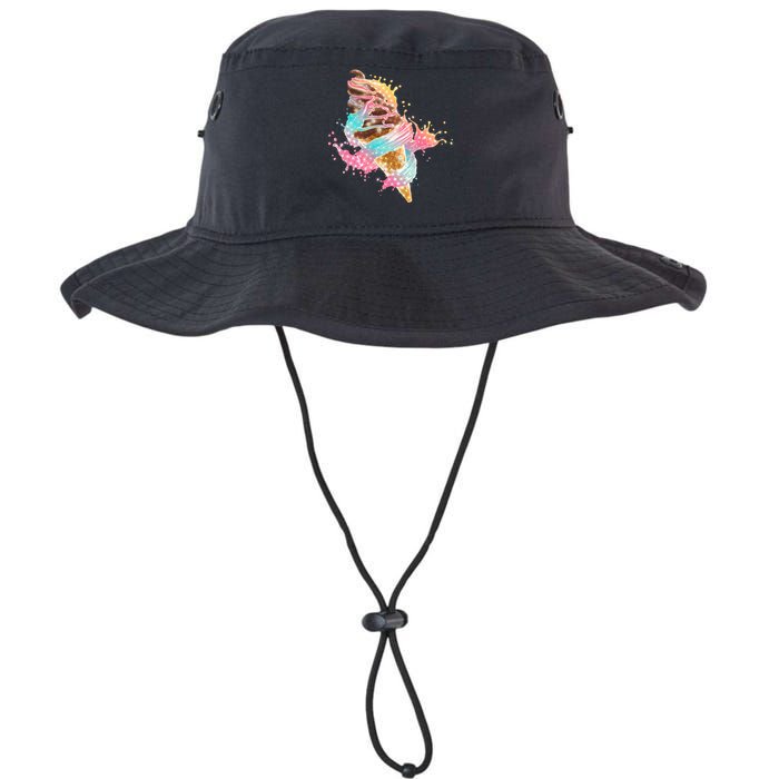 Fun Colorful Summer Time Chocolate Ice Cream Bucket Hat