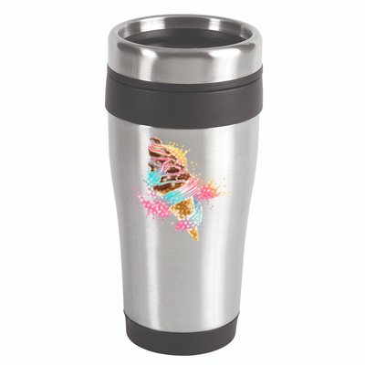 Fun Colorful Summer Time Chocolate Ice Cream 16oz Travel Tumbler