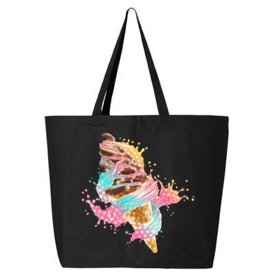 Fun Colorful Summer Time Chocolate Ice Cream 25L Jumbo Tote