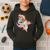 Fun Colorful Summer Time Chocolate Ice Cream Kids Hoodie
