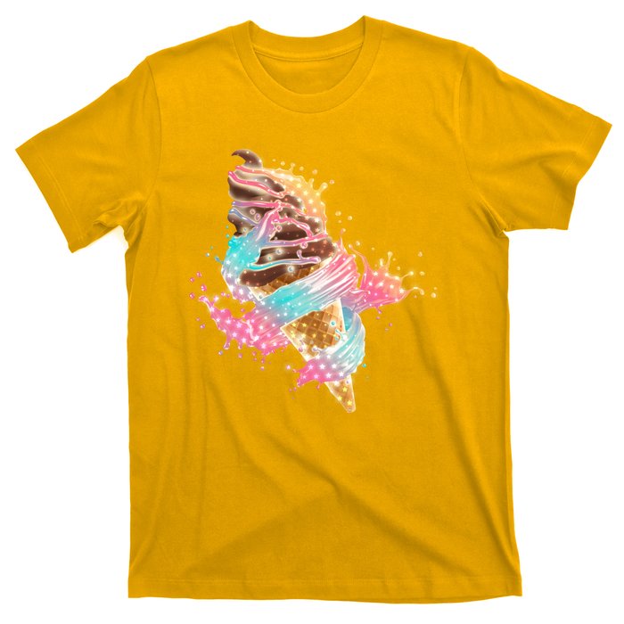 Fun Colorful Summer Time Chocolate Ice Cream T-Shirt