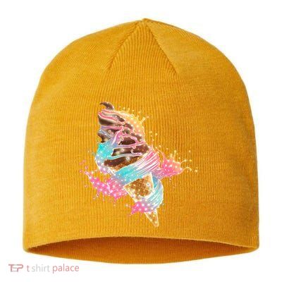 Fun Colorful Summer Time Chocolate Ice Cream Sustainable Beanie