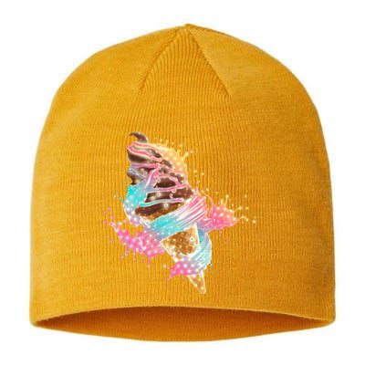 Fun Colorful Summer Time Chocolate Ice Cream Sustainable Beanie