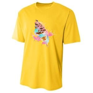 Fun Colorful Summer Time Chocolate Ice Cream Youth Performance Sprint T-Shirt