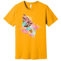 Fun Colorful Summer Time Chocolate Ice Cream Premium T-Shirt