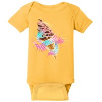 Fun Colorful Summer Time Chocolate Ice Cream Baby Bodysuit