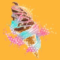 Fun Colorful Summer Time Chocolate Ice Cream Baby Bodysuit