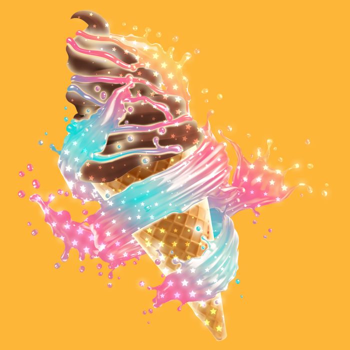 Fun Colorful Summer Time Chocolate Ice Cream Baby Bodysuit