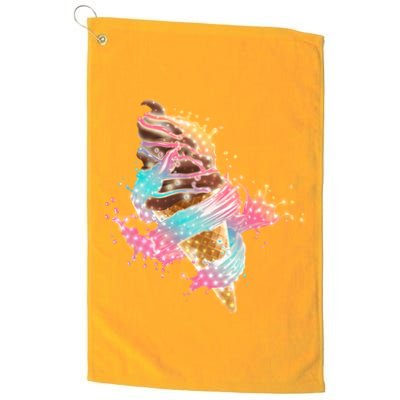 Fun Colorful Summer Time Chocolate Ice Cream Golf Towel