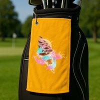 Fun Colorful Summer Time Chocolate Ice Cream Golf Towel