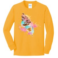 Fun Colorful Summer Time Chocolate Ice Cream Kids Long Sleeve Shirt