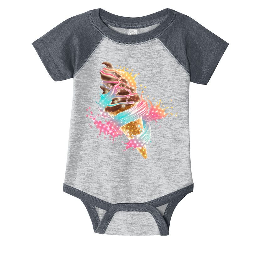 Fun Colorful Summer Time Chocolate Ice Cream Infant Baby Jersey Bodysuit