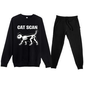 Funny Cat Scan Ct Scan Cat Xgiftray Pun Sarcastic Rad Tech Gift Meaningful Gift Premium Crewneck Sweatsuit Set