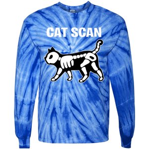 Funny Cat Scan Ct Scan Cat Xgiftray Pun Sarcastic Rad Tech Gift Meaningful Gift Tie-Dye Long Sleeve Shirt