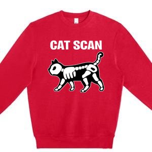 Funny Cat Scan Ct Scan Cat Xgiftray Pun Sarcastic Rad Tech Gift Meaningful Gift Premium Crewneck Sweatshirt