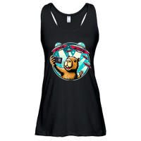 Funny Capybara Selfie With Ufos Ladies Essential Flowy Tank