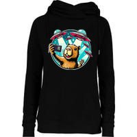 Funny Capybara Selfie With Ufos Womens Funnel Neck Pullover Hood