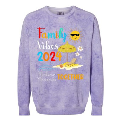 Family Cruise Ship Vacation Trip 2024 Family Cruise Matching Colorblast Crewneck Sweatshirt