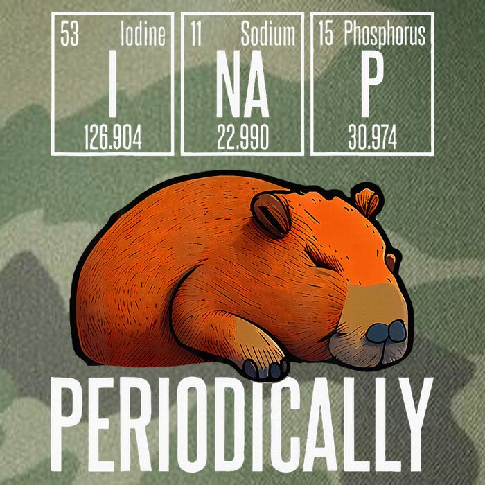 Funny Chemistry Science I Nap Periodically Capybara Lover Legacy Tie Dye Trucker Hat