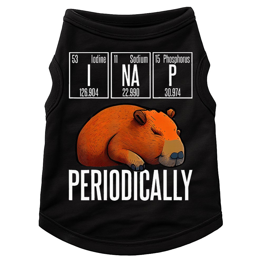 Funny Chemistry Science I Nap Periodically Capybara Lover Doggie Tank
