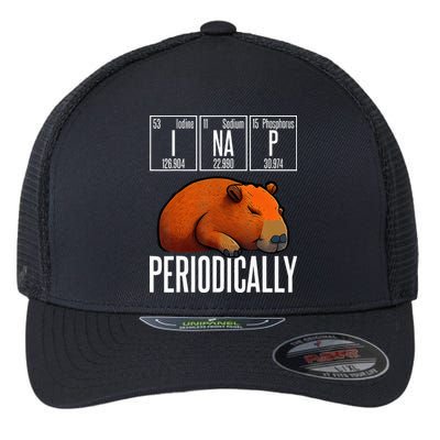 Funny Chemistry Science I Nap Periodically Capybara Lover Flexfit Unipanel Trucker Cap