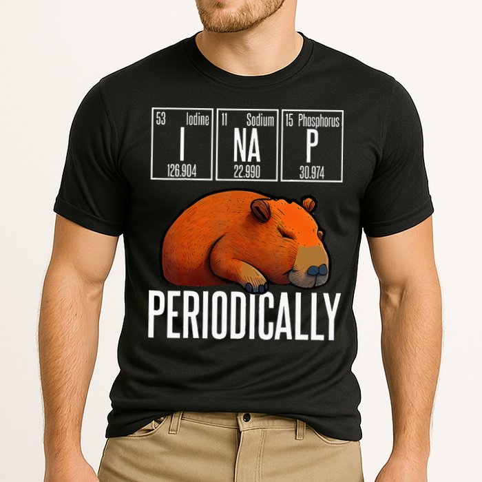 Funny Chemistry Science I Nap Periodically Capybara Lover Performance Shirt