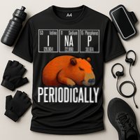 Funny Chemistry Science I Nap Periodically Capybara Lover Performance Shirt