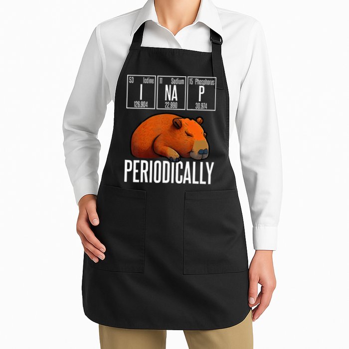 Funny Chemistry Science I Nap Periodically Capybara Lover Apron
