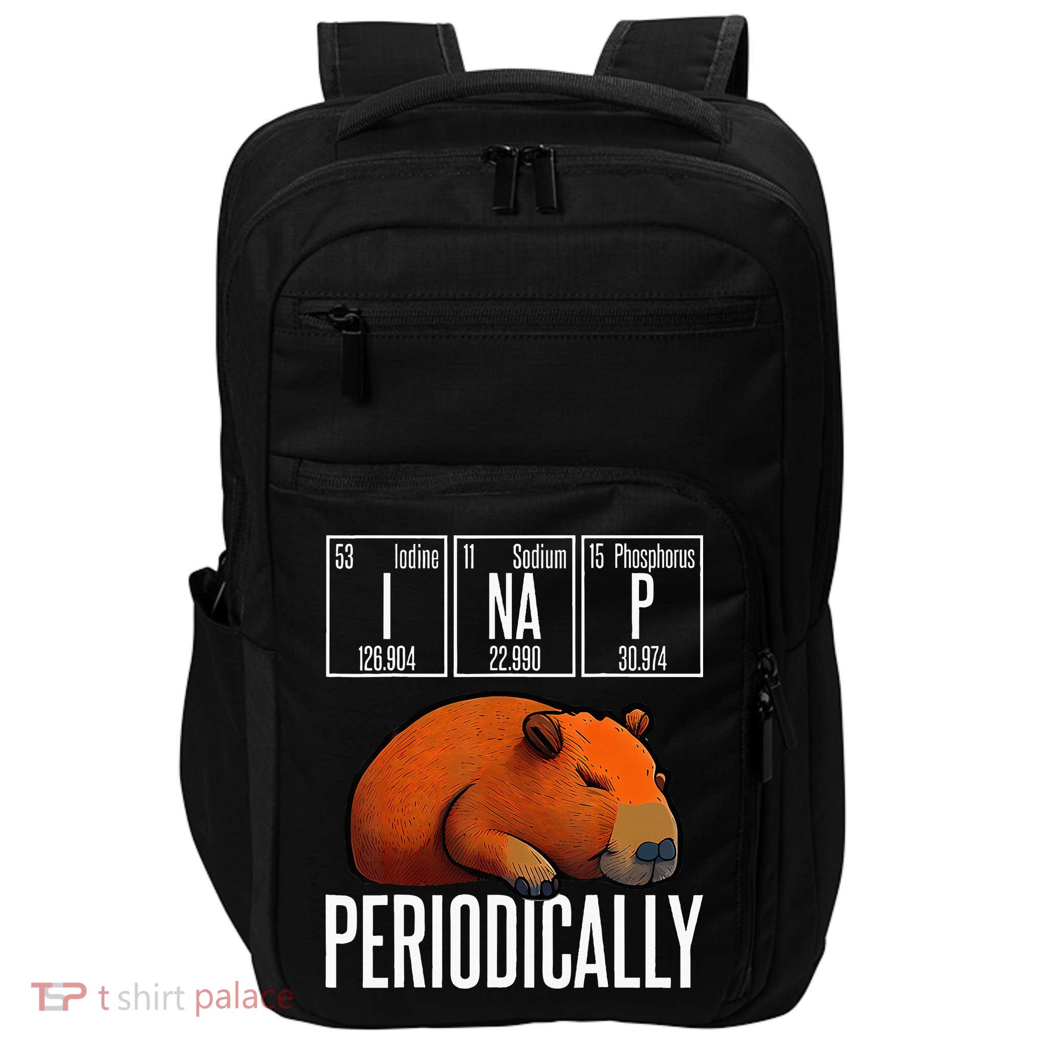 Funny Chemistry Science I Nap Periodically Capybara Lover Impact Tech Backpack