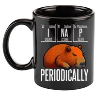 Funny Chemistry Science I Nap Periodically Capybara Lover 11oz C Handle Ceramic Mug