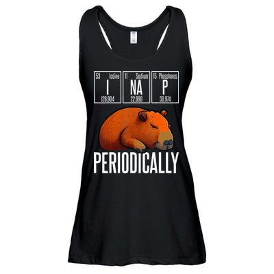 Funny Chemistry Science I Nap Periodically Capybara Lover Ladies Essential Flowy Tank