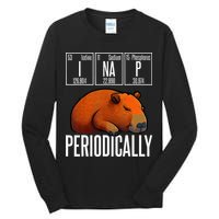 Funny Chemistry Science I Nap Periodically Capybara Lover Tall Long Sleeve T-Shirt