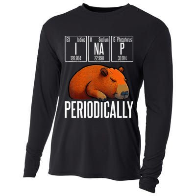 Funny Chemistry Science I Nap Periodically Capybara Lover Cooling Performance Long Sleeve Crew
