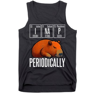 Funny Chemistry Science I Nap Periodically Capybara Lover Tank Top