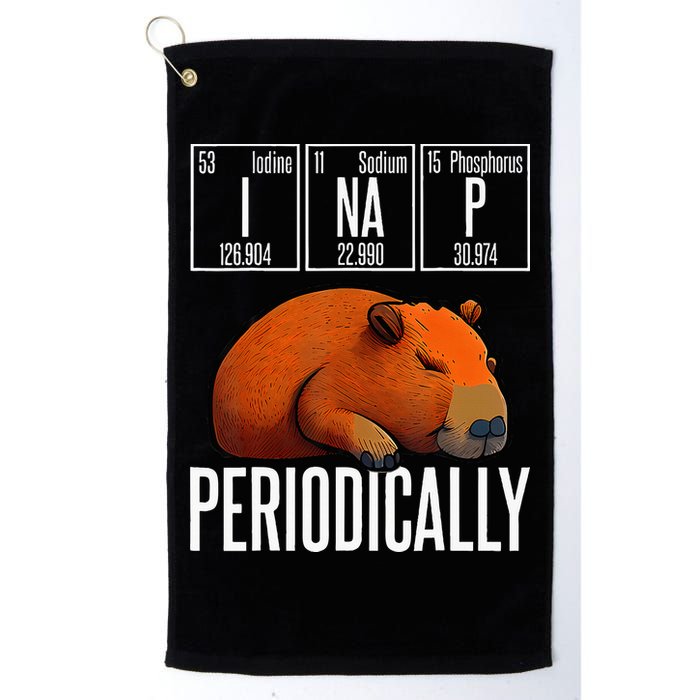 Funny Chemistry Science I Nap Periodically Capybara Lover Golf Towel