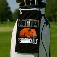 Funny Chemistry Science I Nap Periodically Capybara Lover Golf Towel