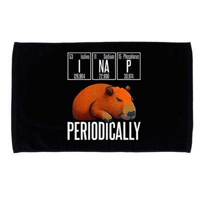 Funny Chemistry Science I Nap Periodically Capybara Lover Microfiber Hand Towel
