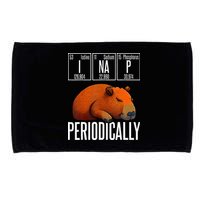 Funny Chemistry Science I Nap Periodically Capybara Lover Microfiber Hand Towel