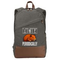 Funny Chemistry Science I Nap Periodically Capybara Lover Cotton Canvas Backpack