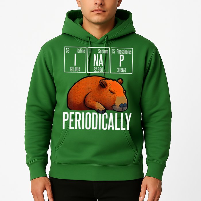 Funny Chemistry Science I Nap Periodically Capybara Lover Hoodie